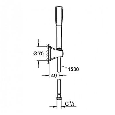 Душевой набор Grohe Grandera Stick (27993000)