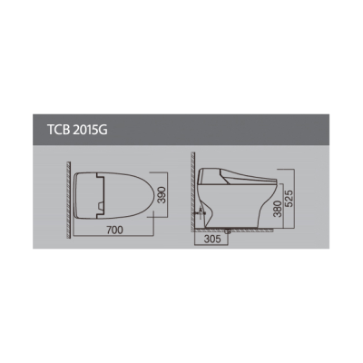 Электронный унитаз VOVO TANKLESS TCB 2015G