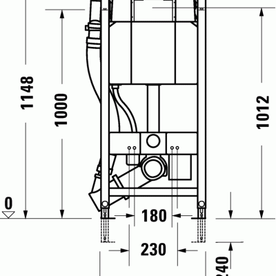 Инсталляция DURAVIT DuraSystem®для подвесного унитаза, ручная нейтрализация запаха