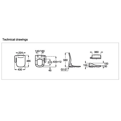 Крышка биде ROCA MULTICLEAN ADVANCE SOFT