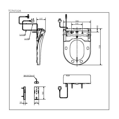 Крышка биде TOTO WASHLET 4732