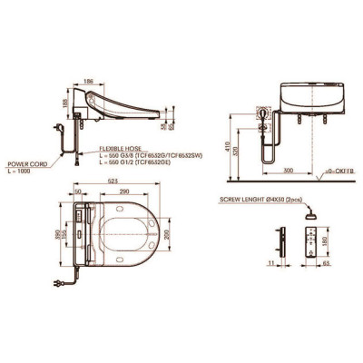 Крышка биде TOTO WASHLET GL 2.0