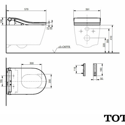 Унитаз-биде TOTO WASHLET RW автоматический смыв