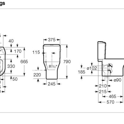 Унитаз напольный с бачком Roca Nexo (A342640000+A341640000)