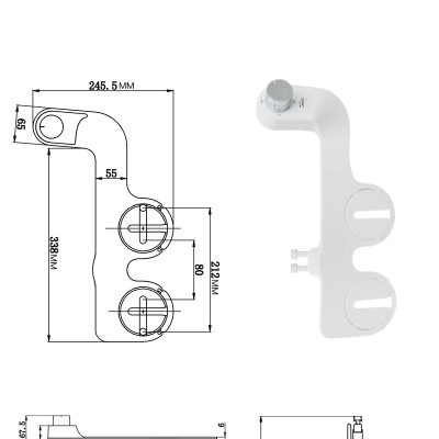 Вставка биде для унитаза WELLI 105-1